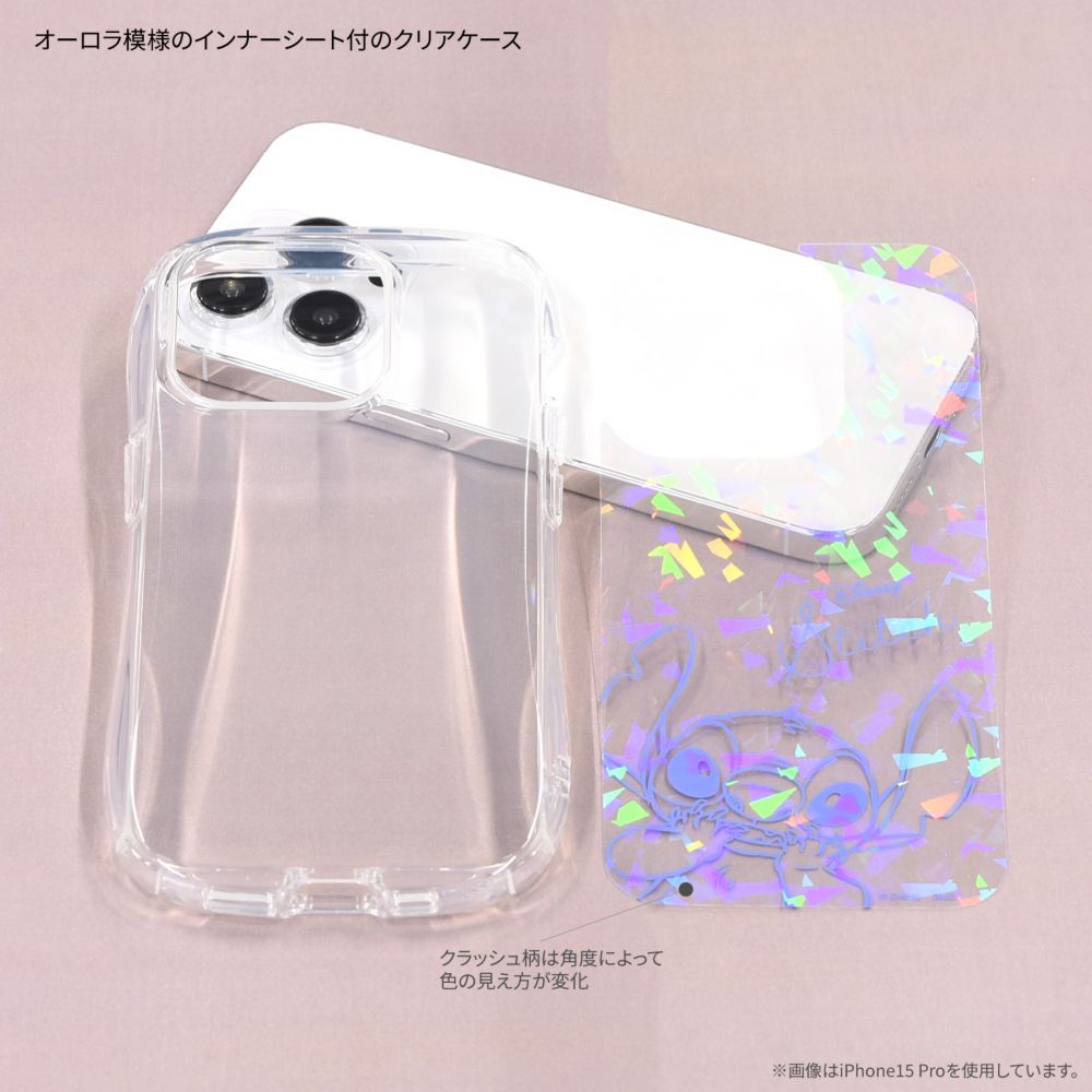 スティッチ iPhone 15 / 14 / 13 対応 クリスタルクリアケース DNG-182ST