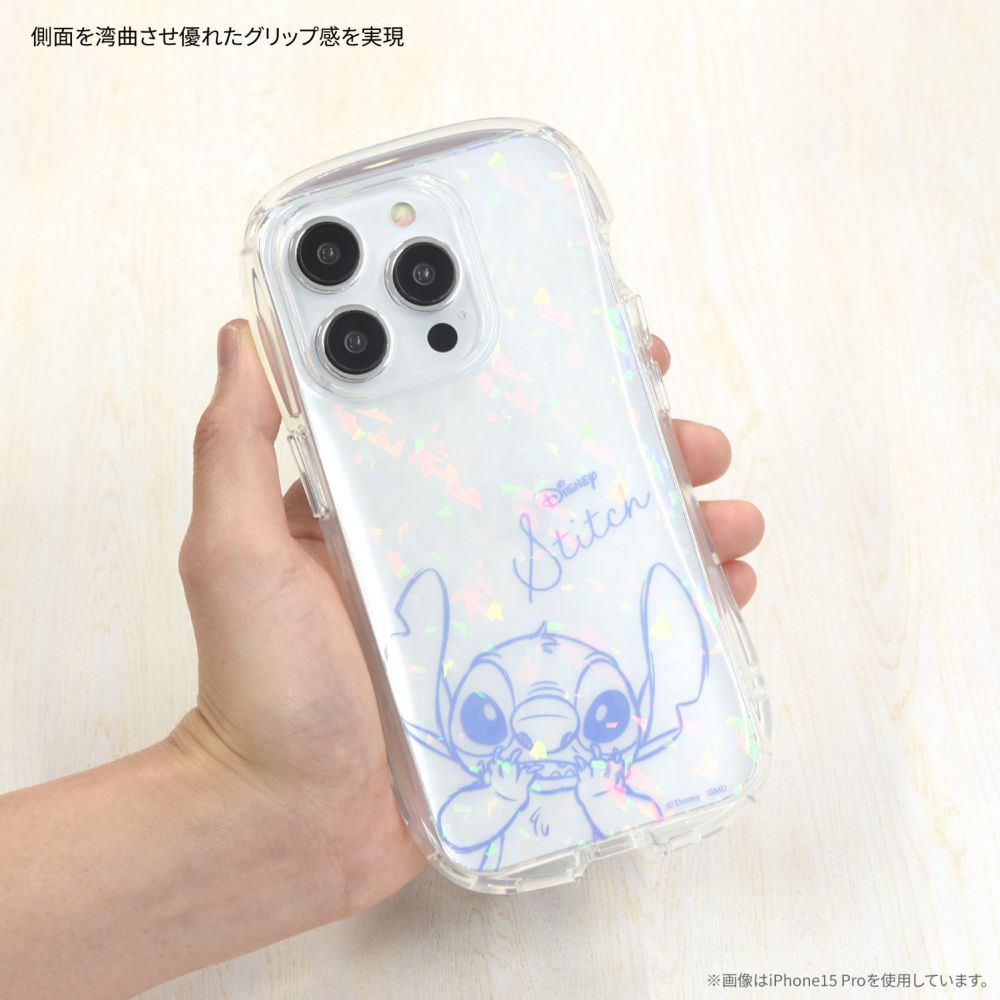 スティッチ iPhone 15 / 14 / 13 対応 クリスタルクリアケース DNG-182ST