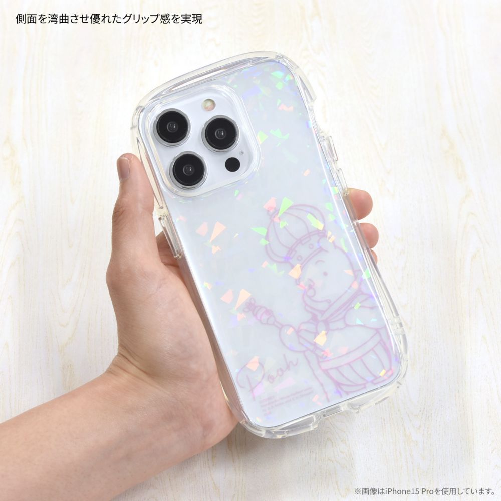 くまのプーさん iPhone 15 / 14 / 13 対応 クリスタルクリアケース DNG-182PO