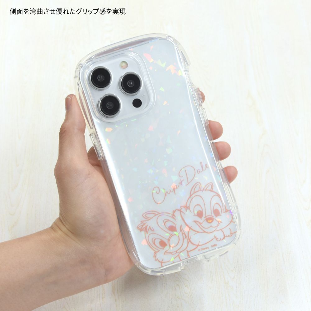 チップ＆デール iPhone 15 Pro 対応 クリスタルクリアケース DNG-183CD