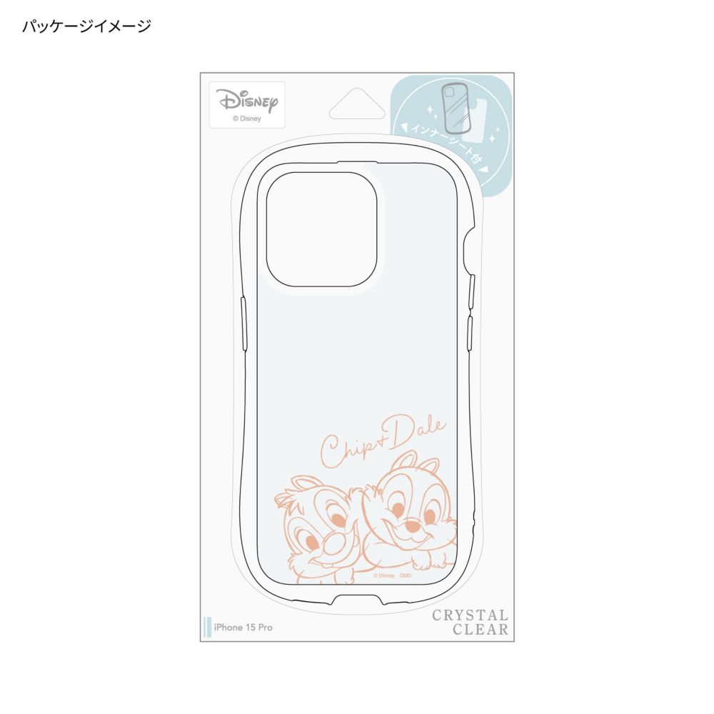 チップ＆デール iPhone 15 Pro 対応 クリスタルクリアケース DNG-183CD