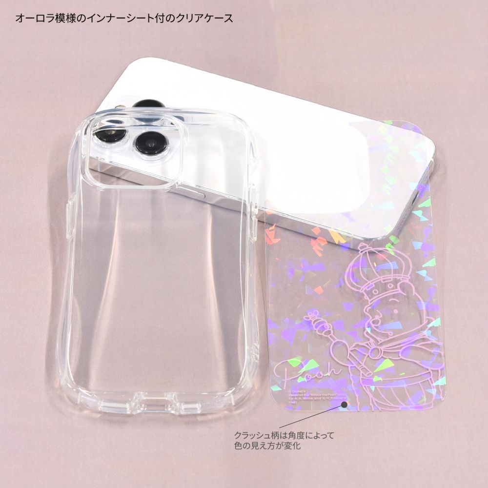 くまのプーさん iPhone 15 Pro 対応 クリスタルクリアケース DNG-183PO