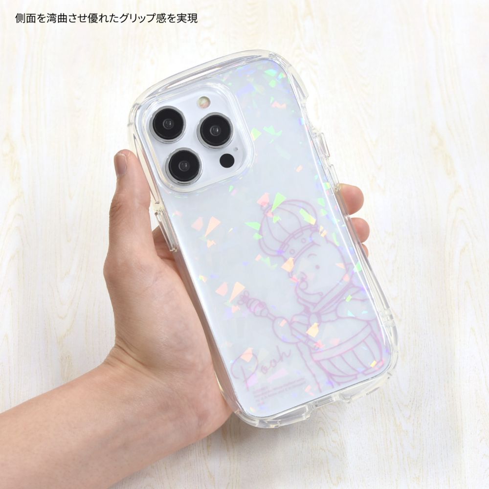 くまのプーさん iPhone 15 Pro 対応 クリスタルクリアケース DNG-183PO