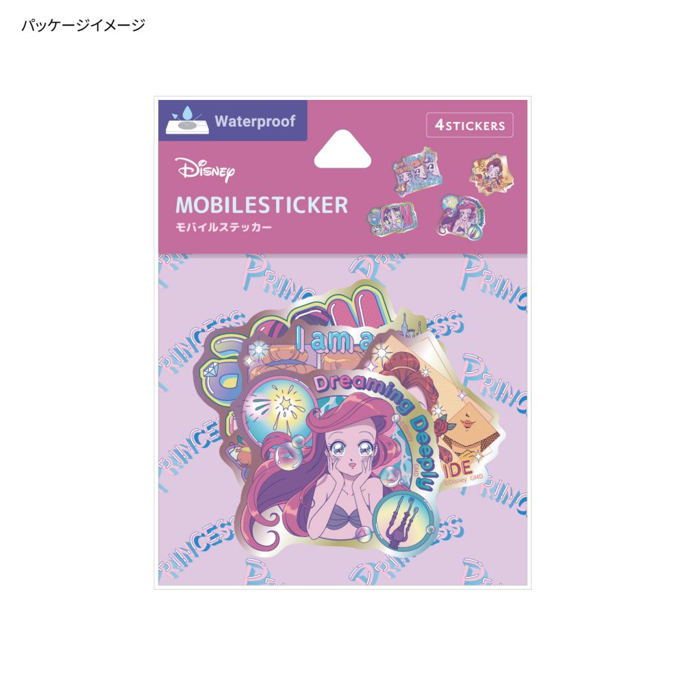 アリエル シンデレラ ベル 白雪姫 プリンセス モバイルステッカー DNG-190PR