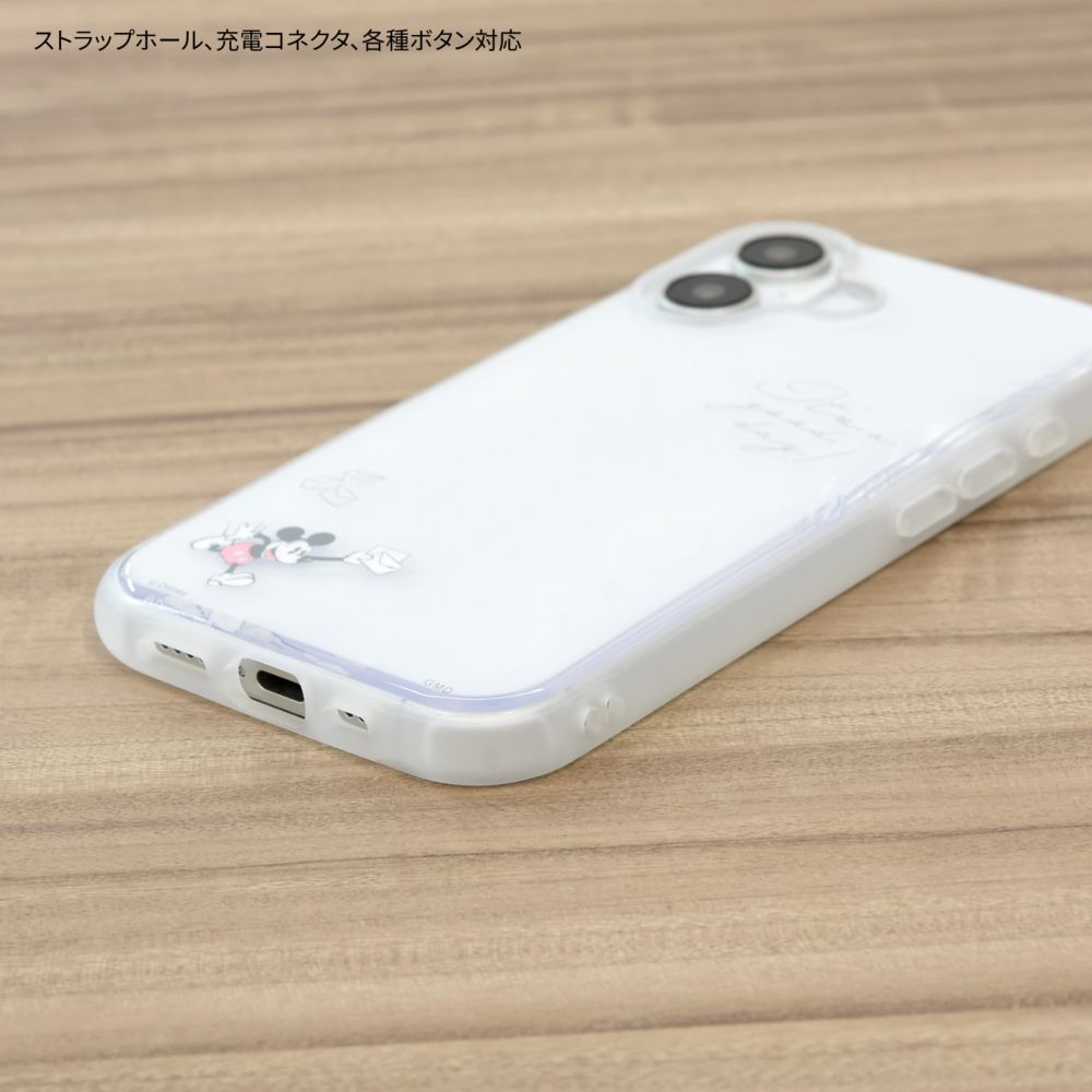 ミッキーマウス IIIIfit Clear iPhone16 対応 ケース DNG-201MK