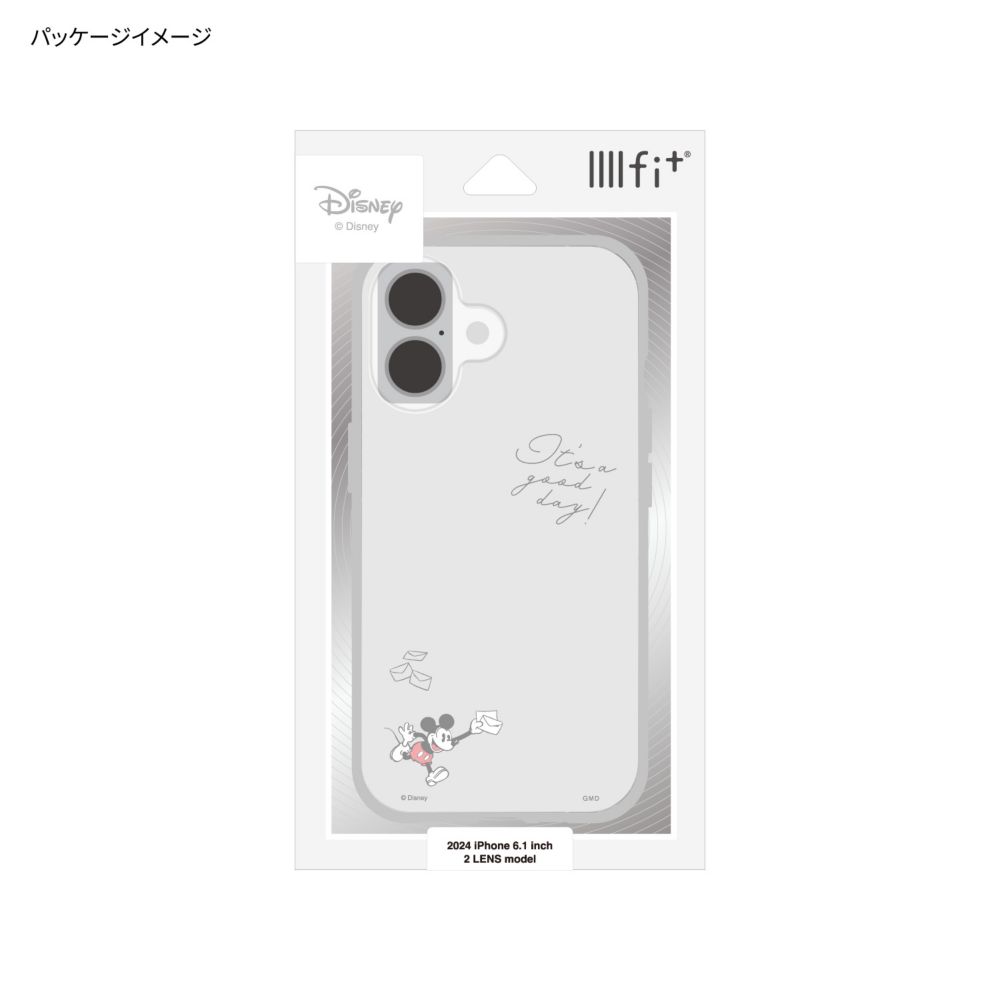 ミッキーマウス IIIIfit Clear iPhone16 対応 ケース DNG-201MK
