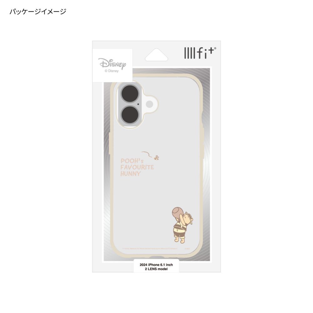 くまのプーさん IIIIfit Clear iPhone16 対応 ケース DNG-201PO