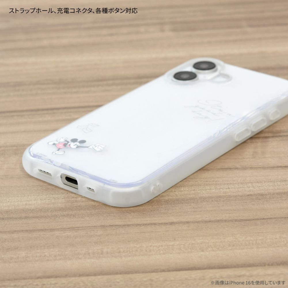 ミッキーマウス IIIIfit Clear iPhone16 Pro 対応 ケース DNG-202MK