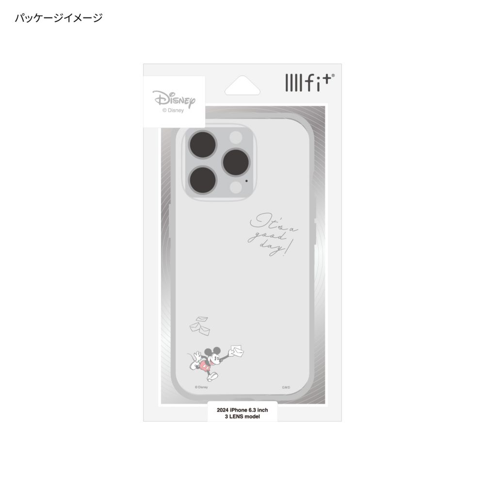 ミッキーマウス IIIIfit Clear iPhone16 Pro 対応 ケース DNG-202MK