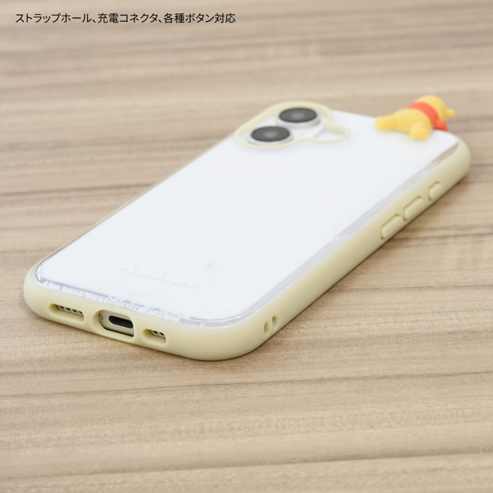 くまのプーさん  フレーム IIIIfit Clear iPhone16 対応 ケース DNG-203PO