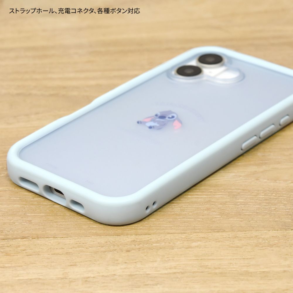 スティッチ iPhone16 対応 プランプフレームケース DNG-204ST