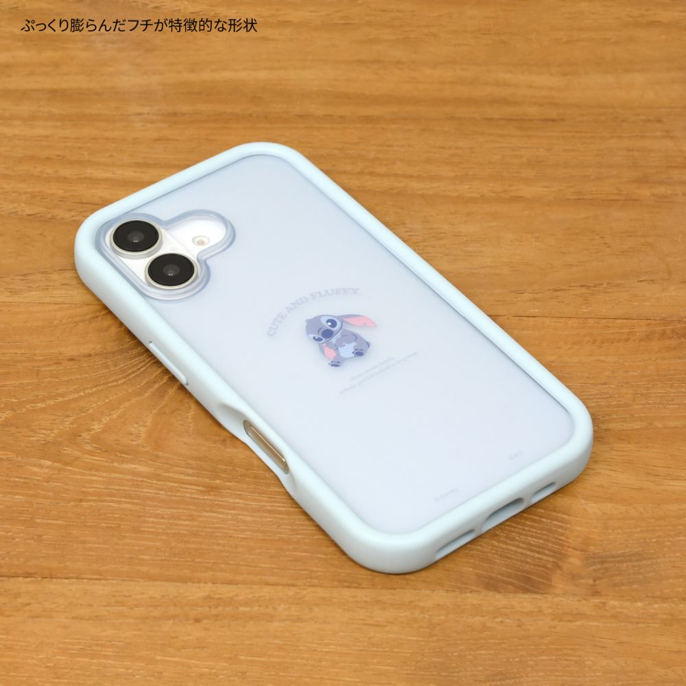 スティッチ iPhone16 対応 プランプフレームケース DNG-204ST