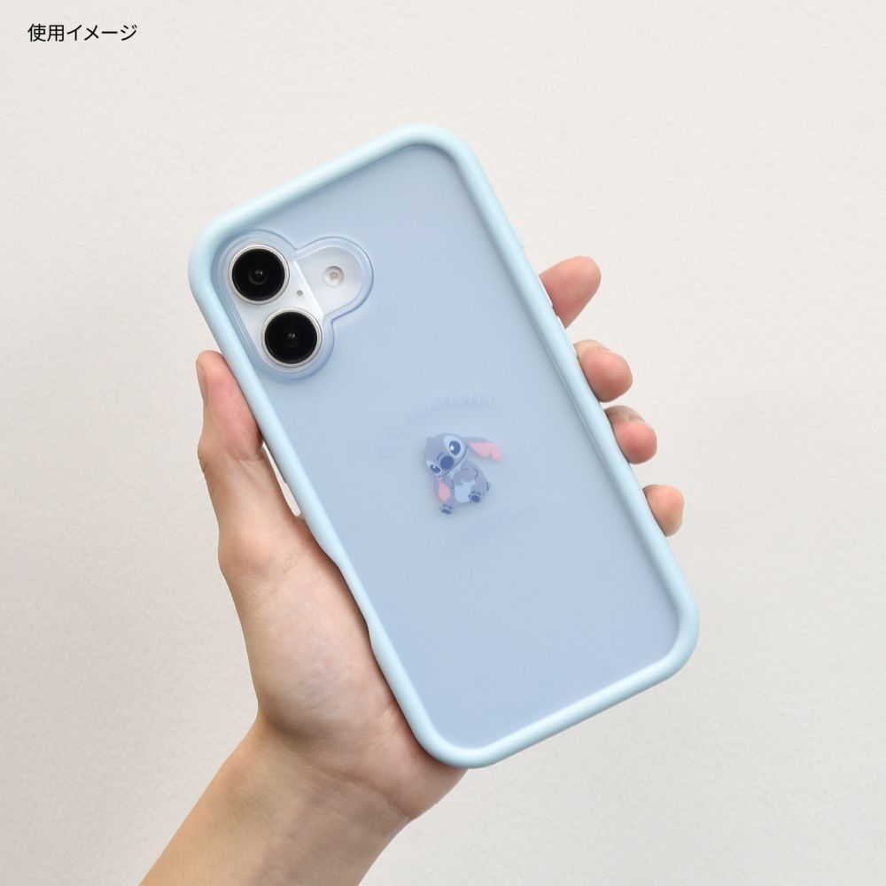 スティッチ iPhone16 対応 プランプフレームケース DNG-204ST