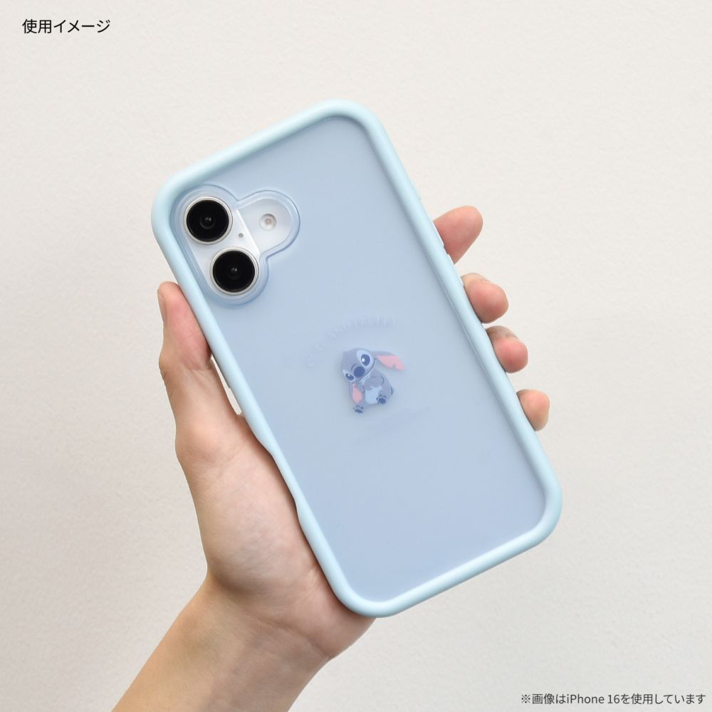 スティッチ iPhone16 Pro 対応 プランプフレームケース DNG-205ST