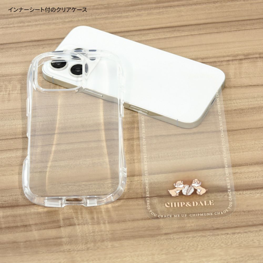 チップ＆デール iPhone16 Pro 対応 クリスタルクリアケース DNG-209CD