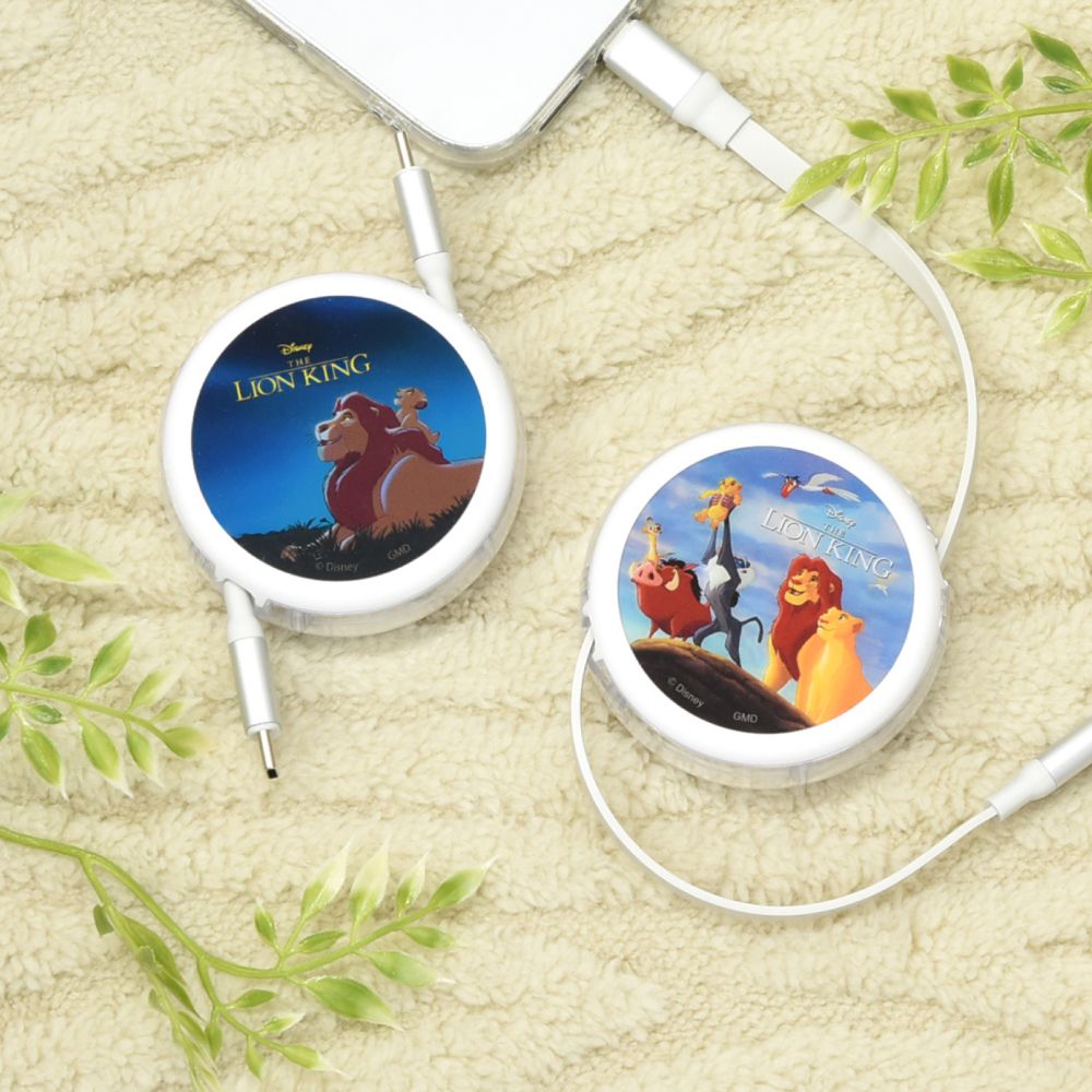 シンバ＆ムファサ PD60W 対応 USB2.0 リール式 Type-C ケーブル DNG-237B