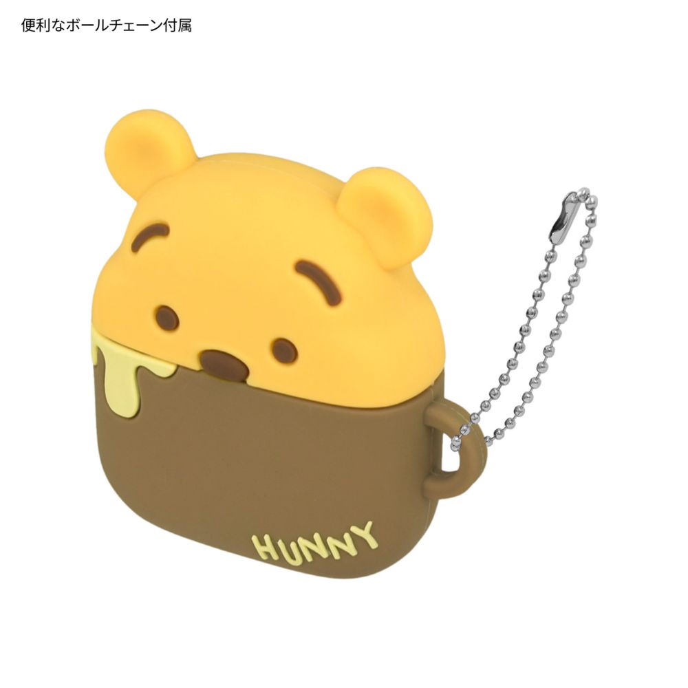 くまのプーさん AirPods 4 対応 シリコンケース DNG-242PO