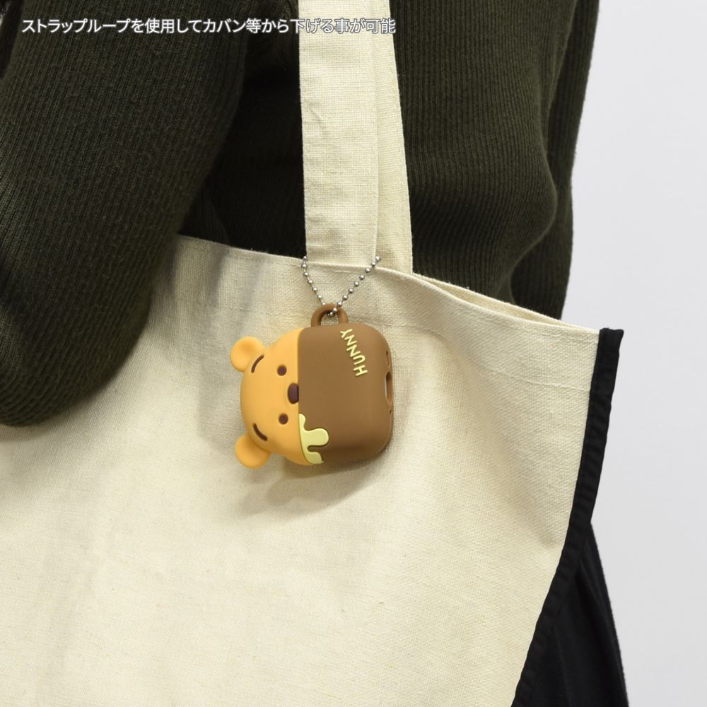 くまのプーさん AirPods 4 対応 シリコンケース DNG-242PO