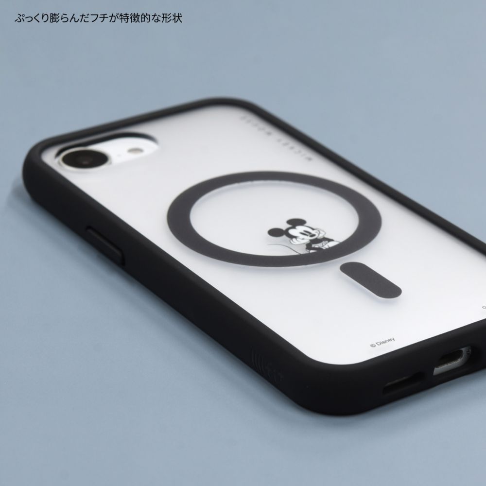ミッキーマウス IIIIfit プランプフレーム iPhone 16e MagSafe 対応 ケース DNG-248MK