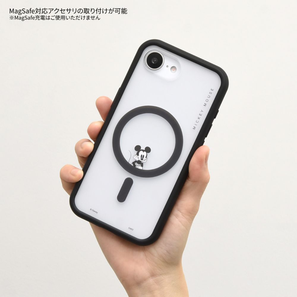 ミッキーマウス IIIIfit プランプフレーム iPhone 16e MagSafe 対応 ケース DNG-248MK