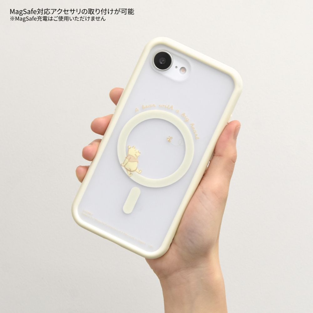 くまのプーさん IIIIfit プランプフレーム iPhone 16e MagSafe 対応 ケース DNG-248PO