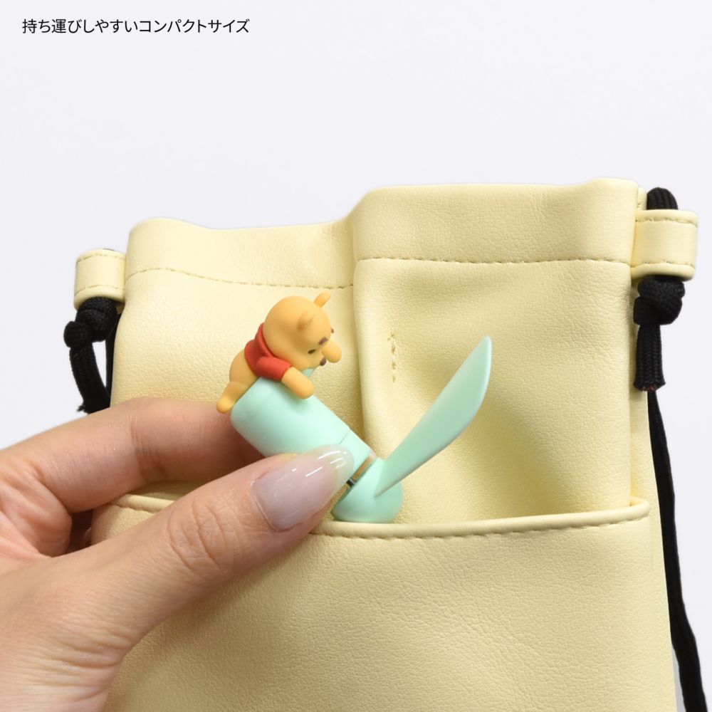 くまのプーさん コネクタ付き ミニクールファン （Lightning） DNG-271PO