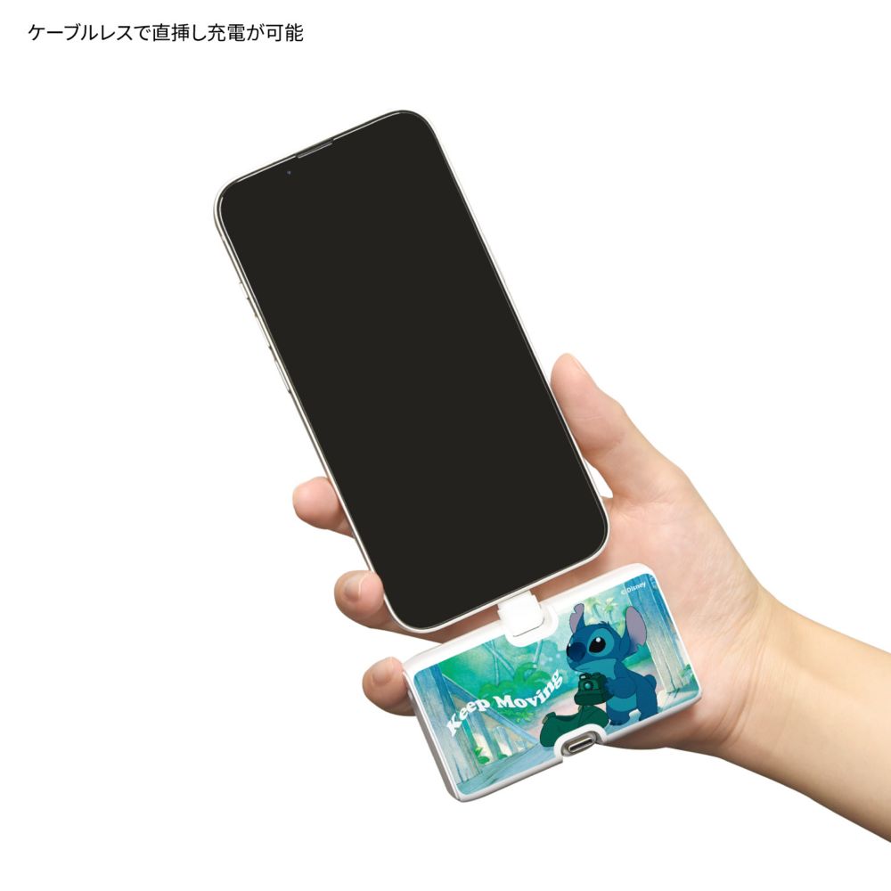 リロ＆スティッチ Lightning / Type-C コネクタ付き リチウムイオン充電器 4000mAh DNG-275C