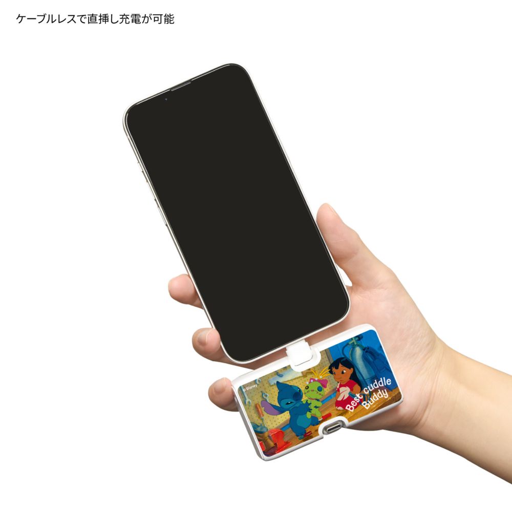 リロ＆スティッチ Lightning / Type-C コネクタ付き リチウムイオン充電器 4000mAh DNG-275F
