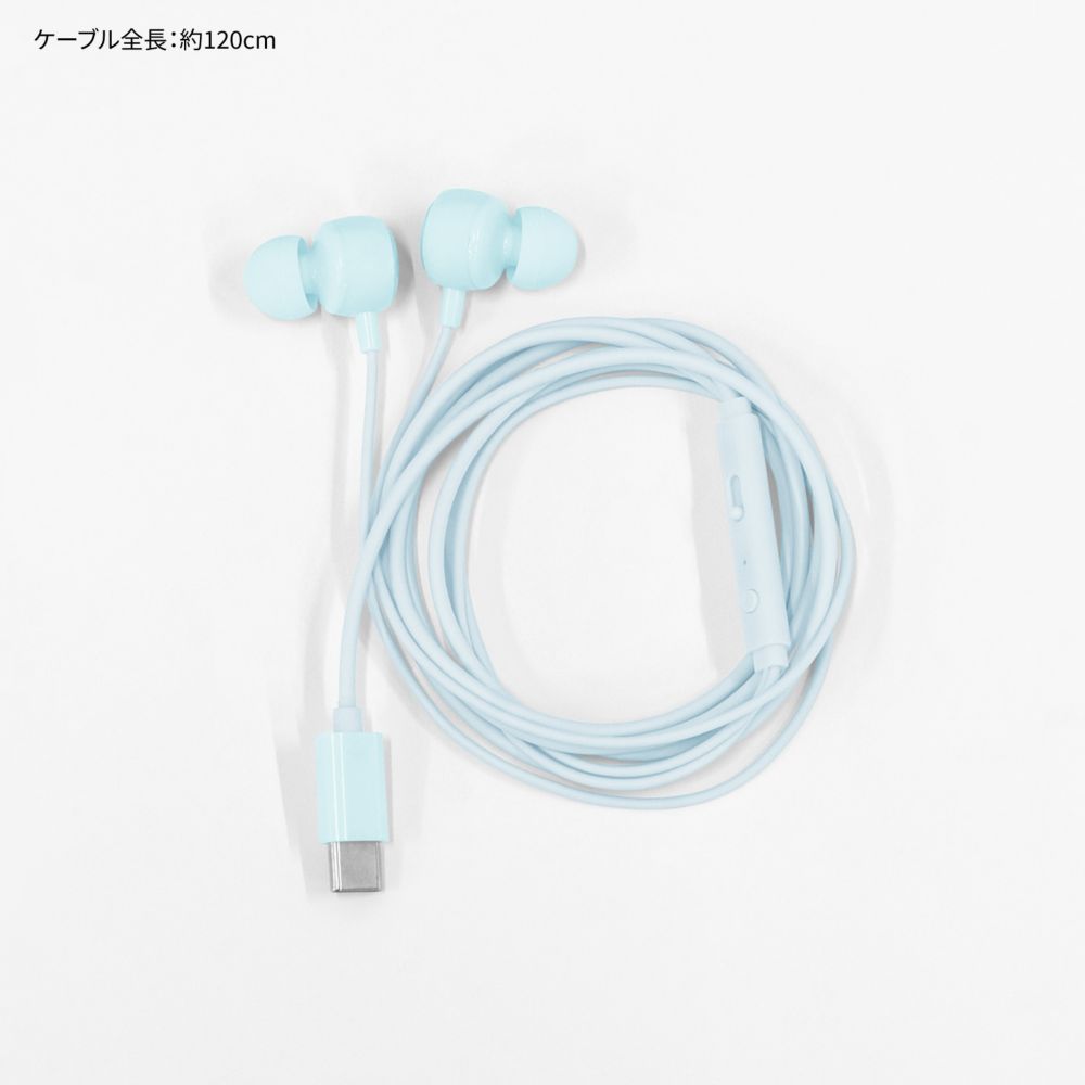 スティッチ リモコンマイク付き USB Type-C ステレオイヤホン DNG-280ST