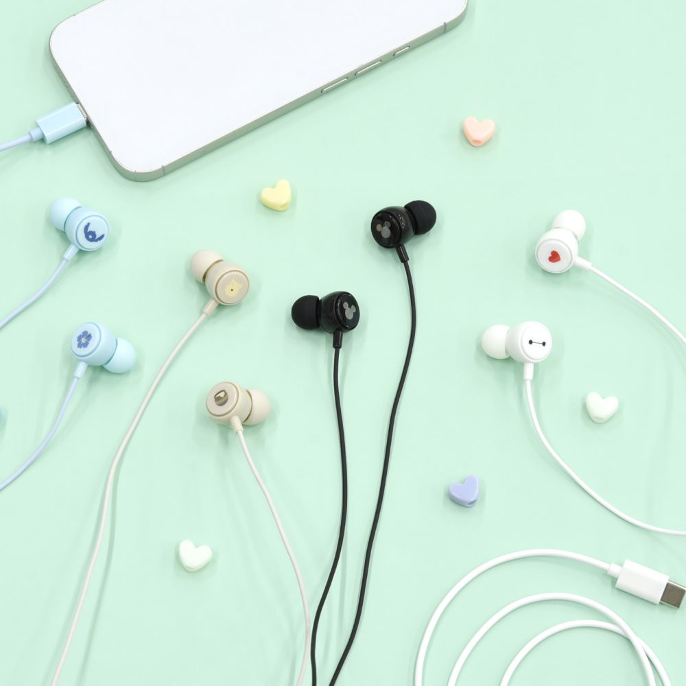 スティッチ リモコンマイク付き USB Type-C ステレオイヤホン DNG-280ST