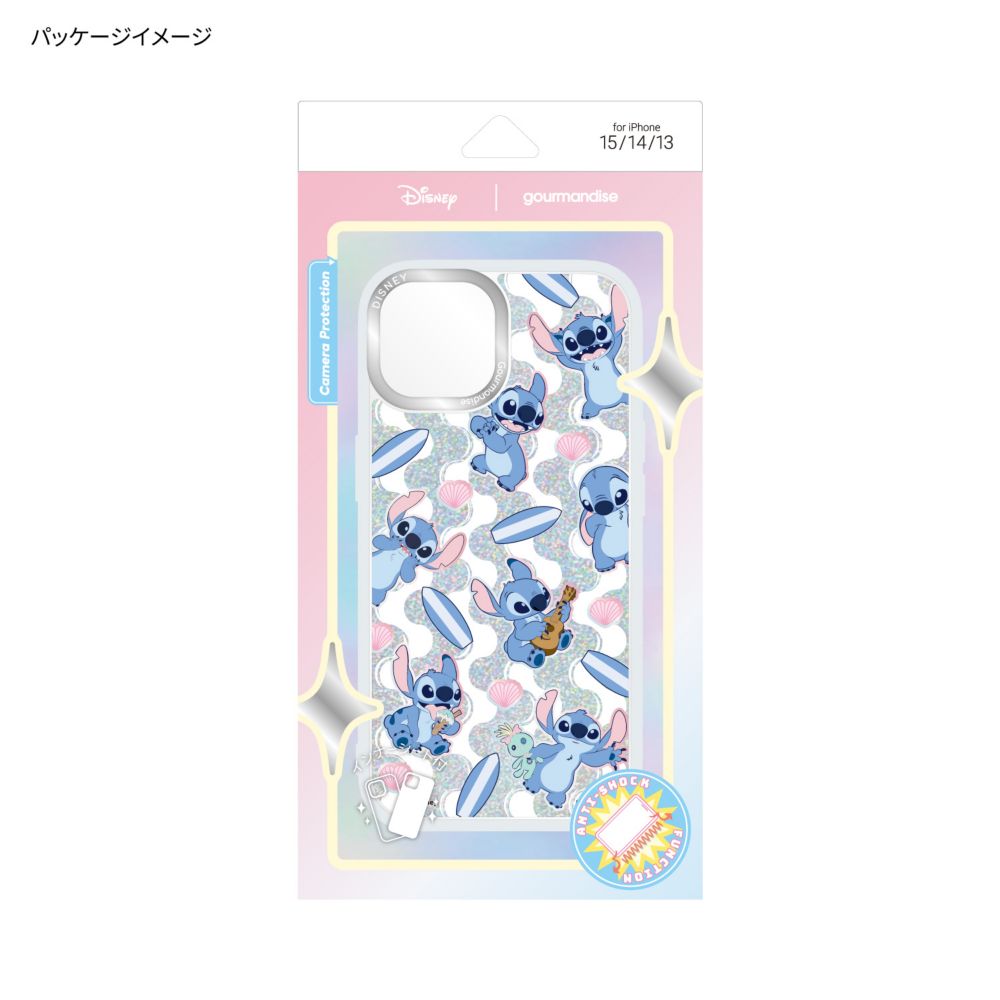 スティッチ Camera Frame iPhone 15 / 14 / 13 対応 ケース DNG-284ST