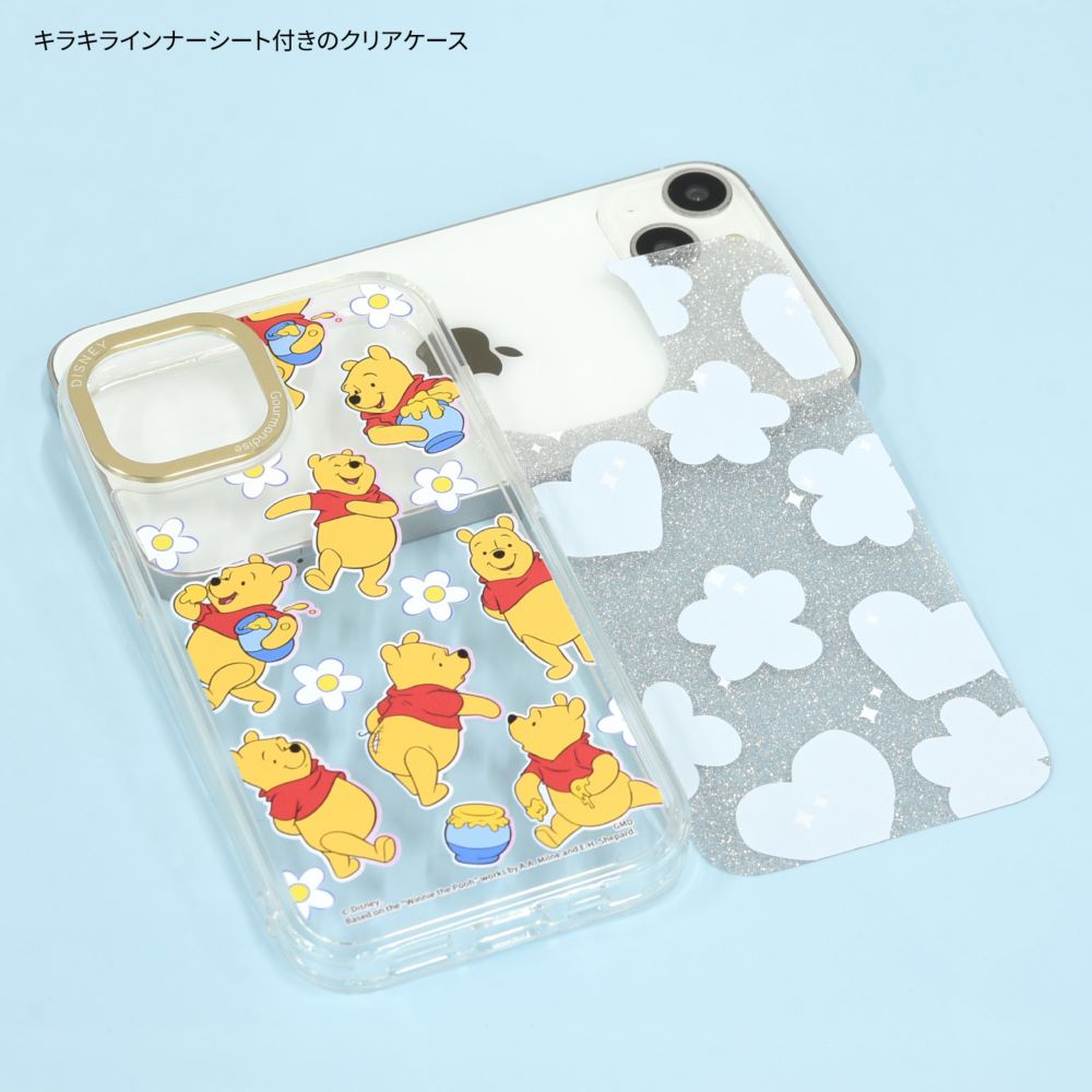 くまのプーさん Camera Frame iPhone 15 / 14 / 13 対応 ケース DNG-284PO