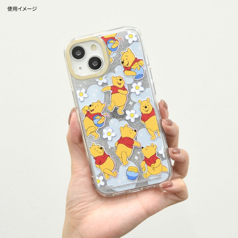 くまのプーさん Camera Frame iPhone 15 / 14 / 13 対応 ケース DNG-284PO