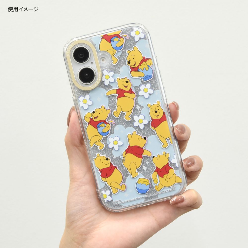 くまのプーさん Camera Frame iPhone 16 対応 ケース DNG-285PO