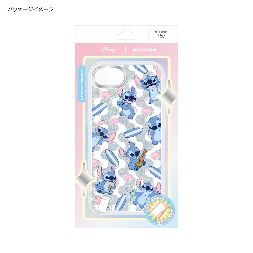 スティッチ Camera Frame iPhone 16e 対応 ケース DNG-286ST