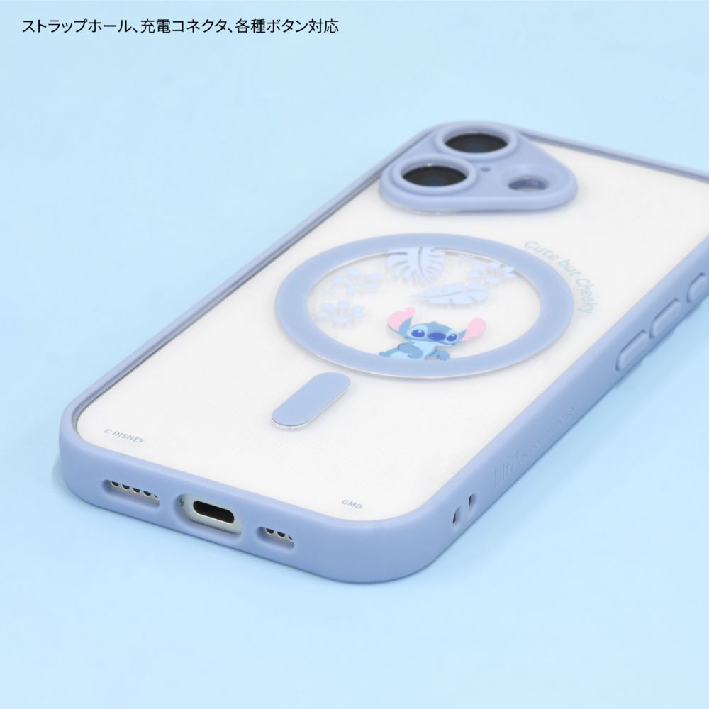 スティッチ IIIIfit プランプフレーム iPhone17 MagSafe 対応 ケース DNG-299ST