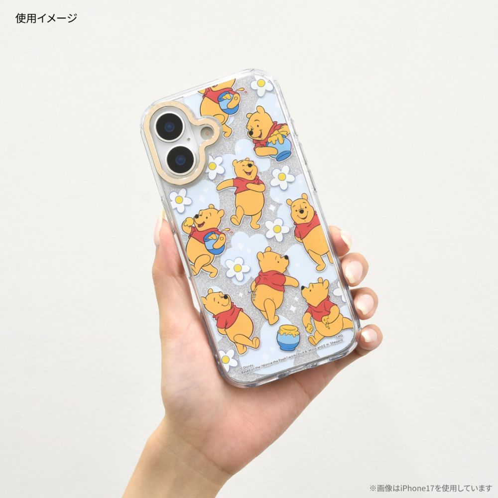 くまのプーさん Camera Frame iPhone17 Pro 対応 ケース DNG-304PO
