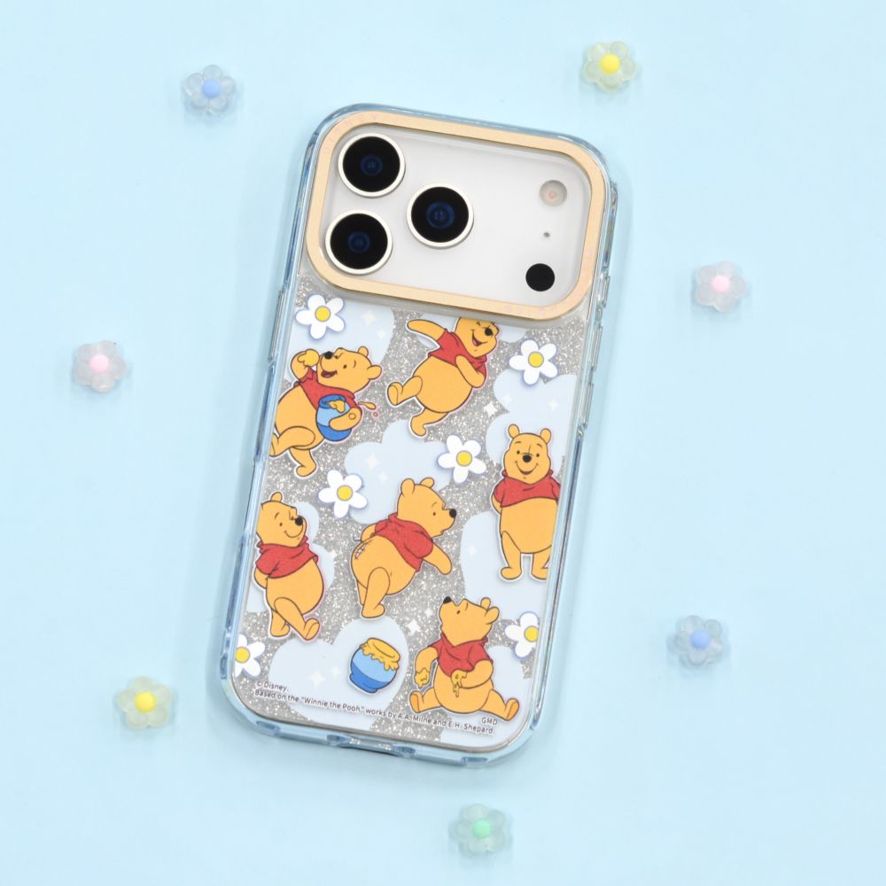 くまのプーさん Camera Frame iPhone17 Pro 対応 ケース DNG-304PO