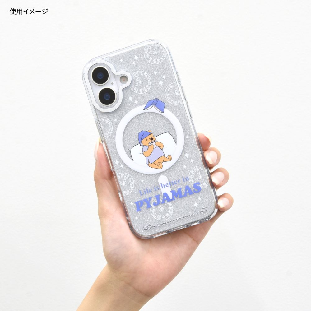 くまのプーさん Camera Frame iPhone17 MagSafe 対応 ケース DNG-306PO