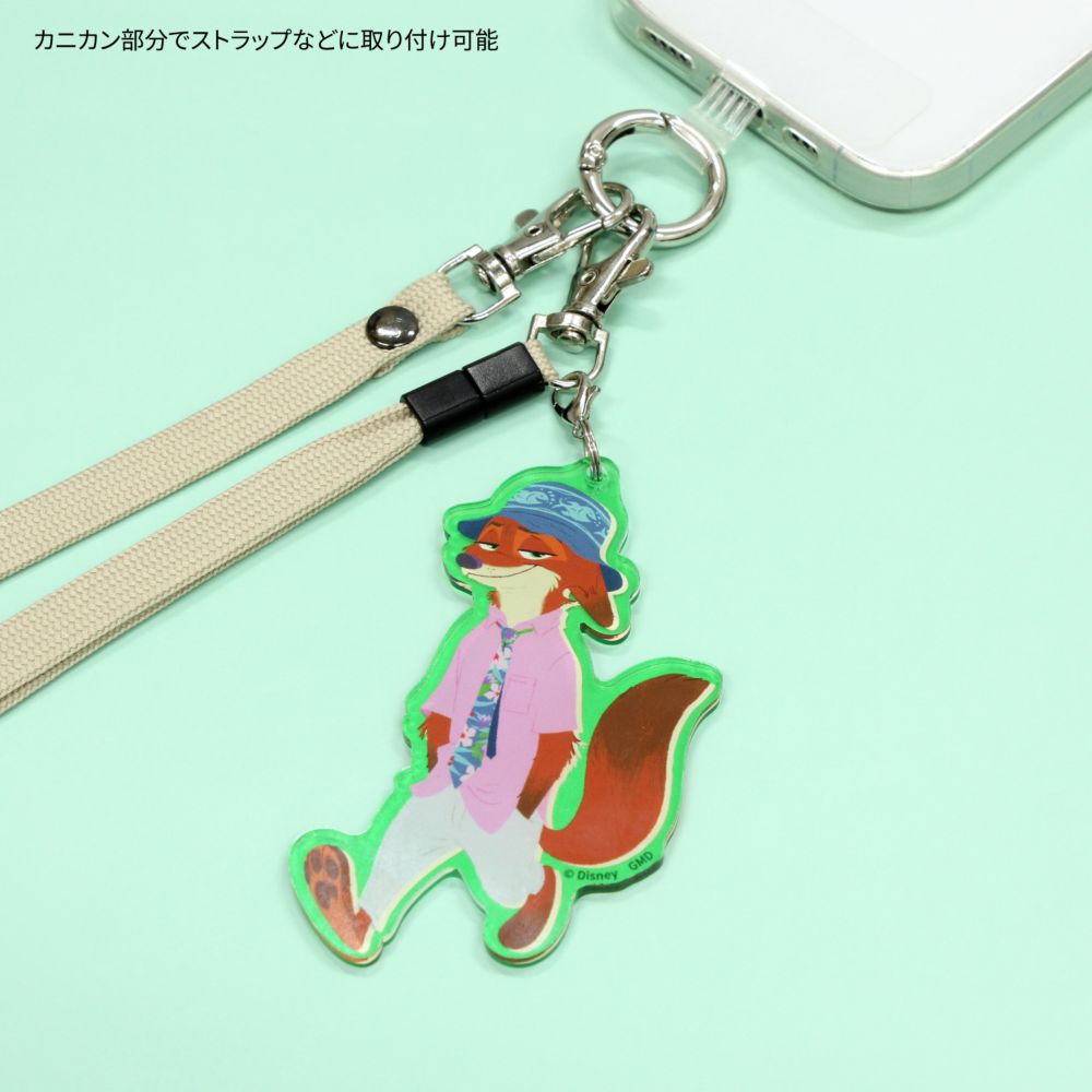 ズートピア ニック・ワイルド モバイルアクリルストラップ Lサイズ DNG-313B