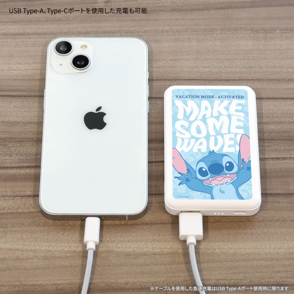 スティッチ MagSafe 対応 ワイヤレス リチウム充電器 5000mAh DNG-321ST