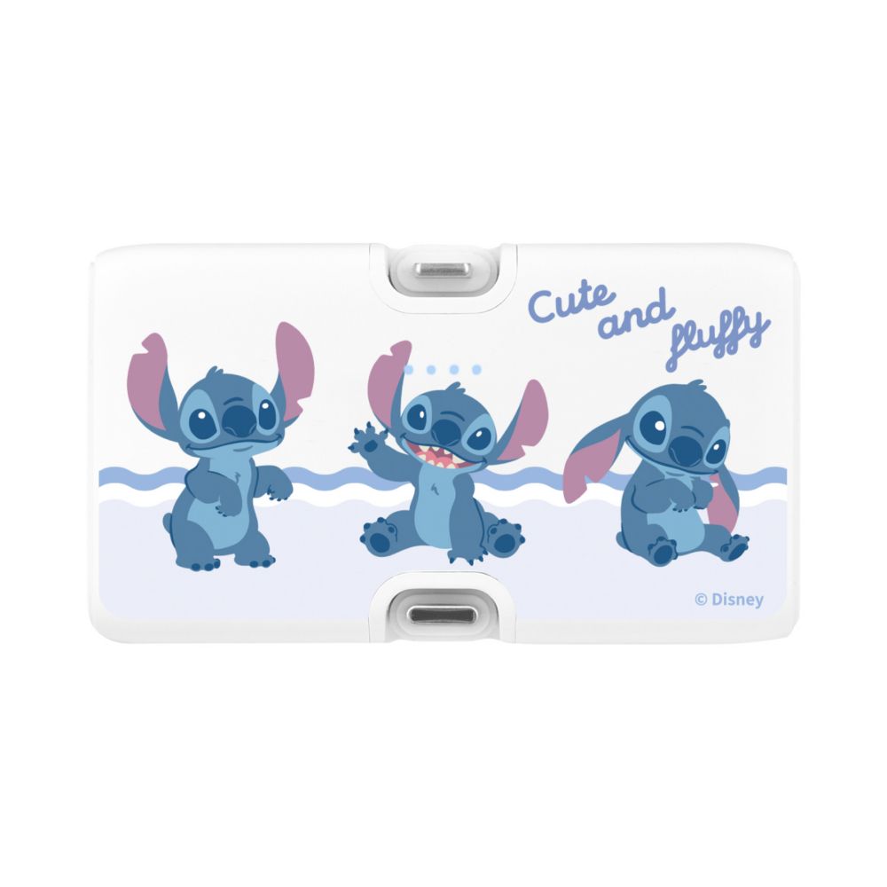 スティッチ Lightning / Type-C コネクタ付き リチウムイオン充電器 4000mAh DNG-322ST