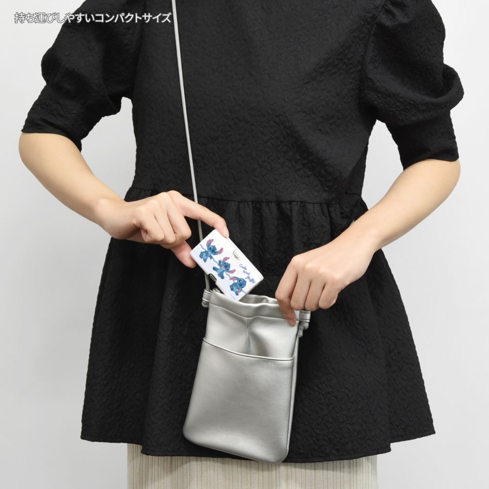 スティッチ Lightning / Type-C コネクタ付き リチウムイオン充電器 4000mAh DNG-322ST