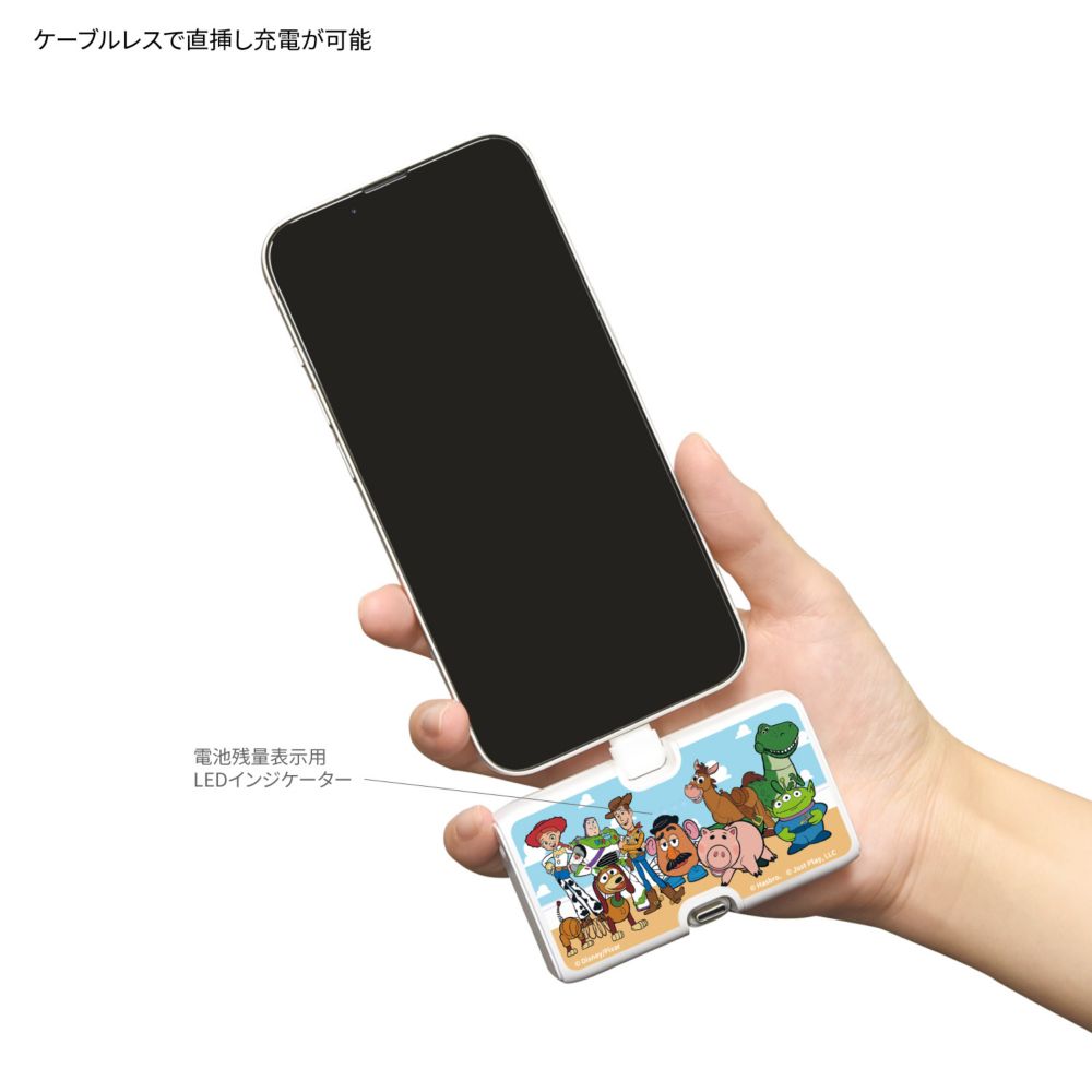 トイ・ストーリー Lightning / Type-C コネクタ付き リチウムイオン充電器 4000mAh DNG-322TS
