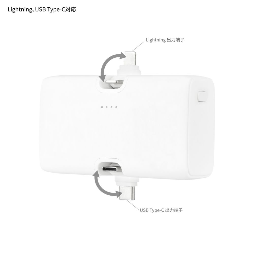 トイ・ストーリー Lightning / Type-C コネクタ付き リチウムイオン充電器 4000mAh DNG-322TS