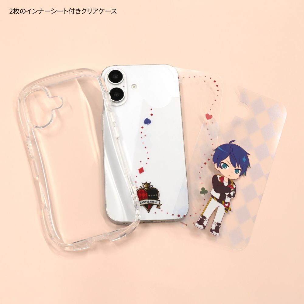 ツイステッドワンダーランド デュース・スペード iPhone16 対応 クリスタルクリアケース DNG-327C