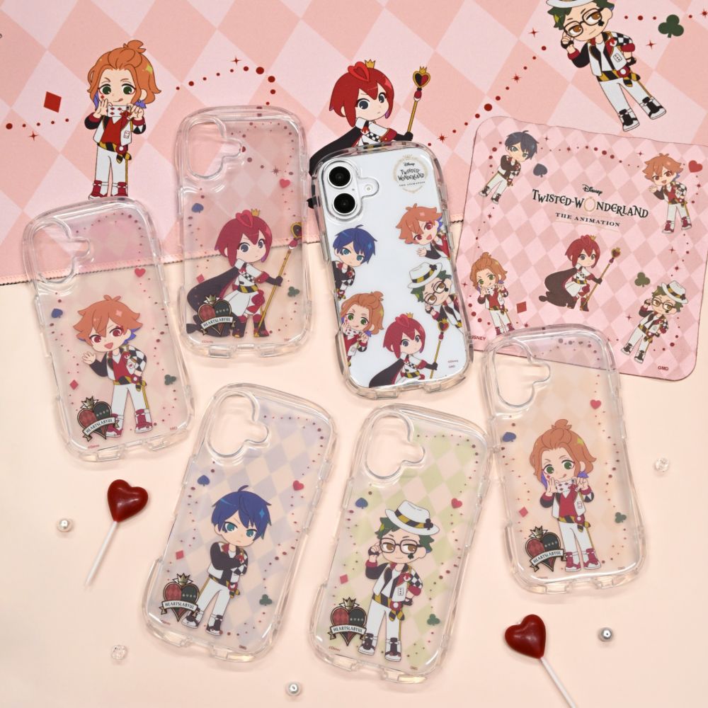ツイステッドワンダーランド デュース・スペード iPhone16 対応 クリスタルクリアケース DNG-327C