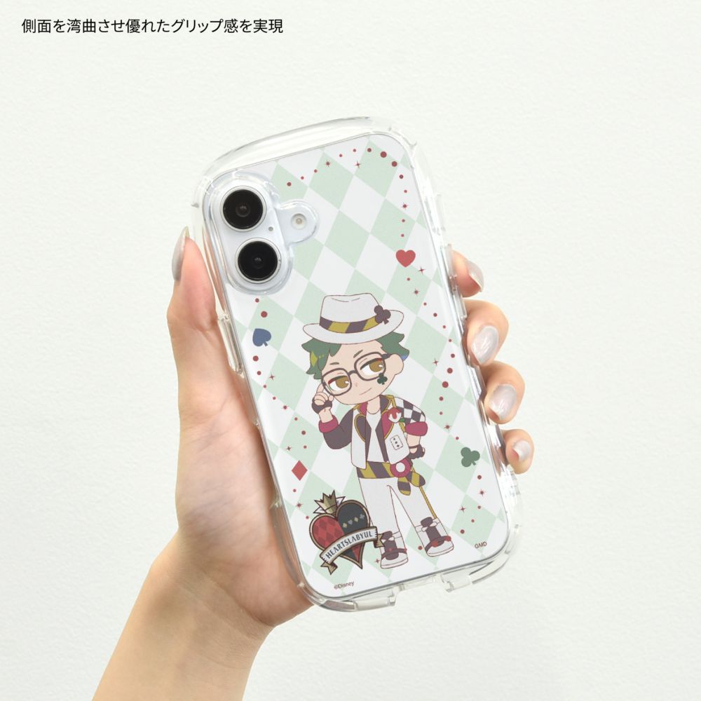 ツイステッドワンダーランド トレイ・クローバー iPhone16 対応 クリスタルクリアケース DNG-327D