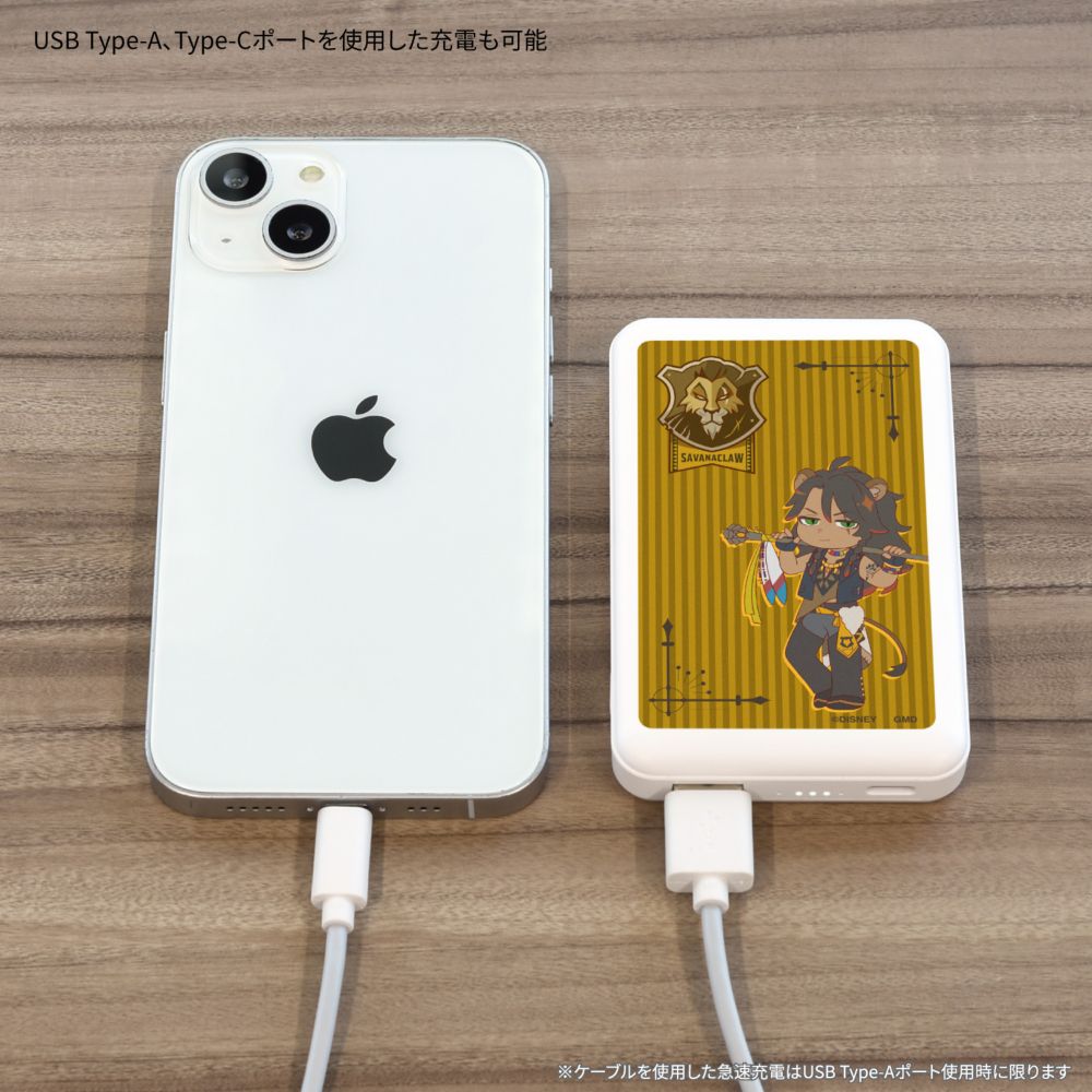 【予約商品】ツイステッドワンダーランド レオナ・キングスカラー MagSafe 対応 ワイヤレス リチウム充電器 5000mAh DNG-329B