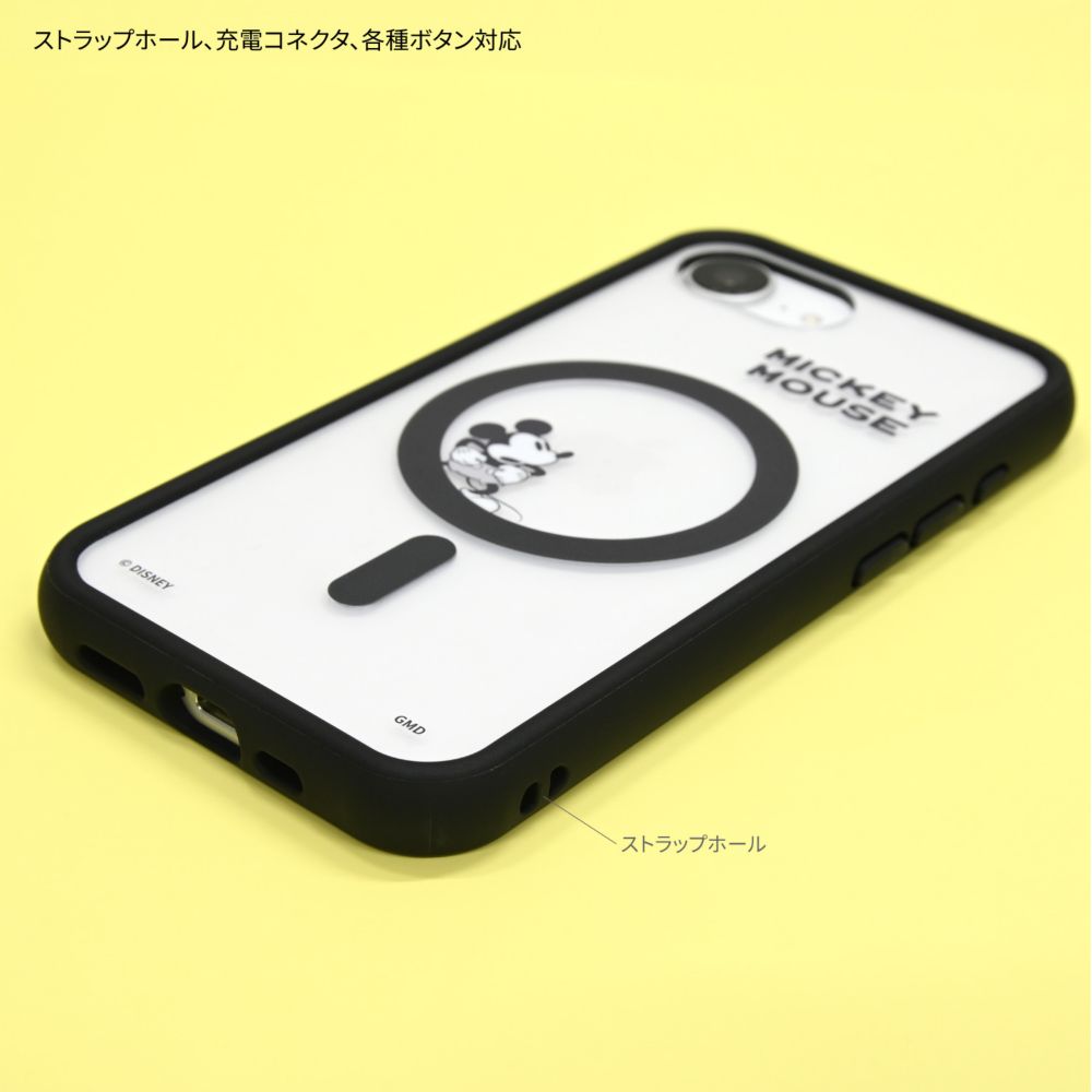 ミッキーマウス IIIIfit プランプフレーム iPhone17e / 16e MagSafe 対応 ケース DNG-350MK